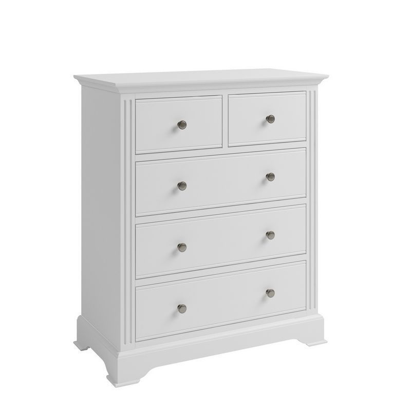 Barford Chest of Drawers Oak White 5 Drawers