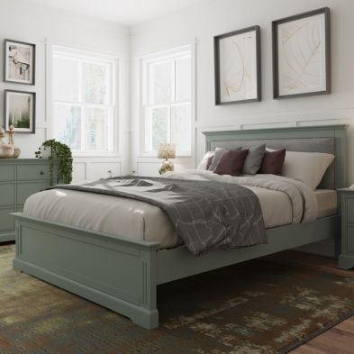 Product photograph of Banbury Double Bed Pine Dark Green 5 X 7ft from QD stores