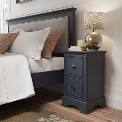 Product photograph of Banbury Bedside Table Grey 2 Drawers from QD stores