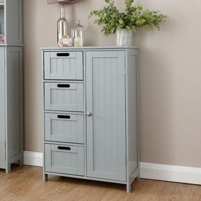 See more information about the Colonial Cabinet Grey 1 Door 4 Drawers