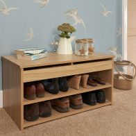 See more information about the Budget Shoe Storage 1 Door 2 Shelf Oak Style