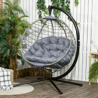 See more information about the Outsunny PE Rattan Swing Chair