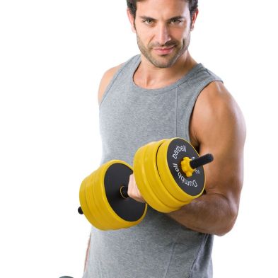 Homcom 30kg Dumbbell Barbell Adjustable Set Plate Bar Clamp Rod Home Gym Sports Area Exercise Ergonomic