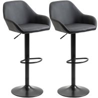 See more information about the Homcom Adjustable Bar Stools Set Of 2