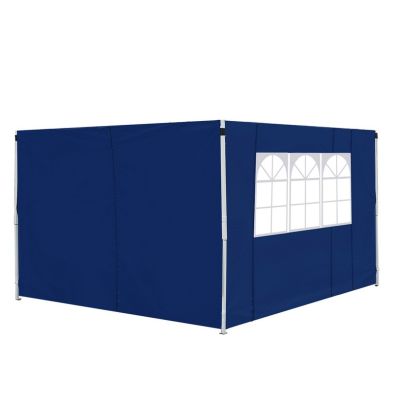 Outsunny 3m Gazebo Exchangeable Side Panel Panels With Window Blue