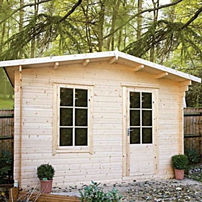 Product photograph of Shire Bucknells 11 9 X 15 8 Apex Log Cabin - Premium 70mm Cladding Tongue Groove from QD stores