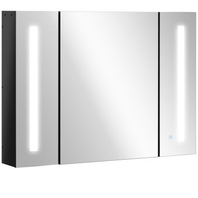 Product photograph of Kleankin Led Bathroom Cabinet With Mirror from QD stores