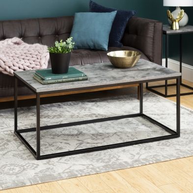 Industrial Coffee Table Black And Grey