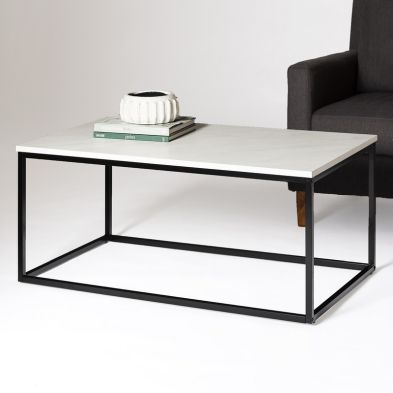 Contemporary Coffee Table Black White