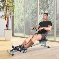See more information about the Homcom Rowing Machine Rower Workout Trainer W/ Monitor-Grey/Black