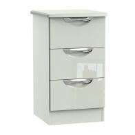 See more information about the Weybourne 3 Drawer Bedroom Bedside Cabinet White