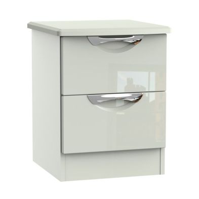 Product photograph of Weybourne Slim Bedside Table Off-white 2 Drawers from QD stores