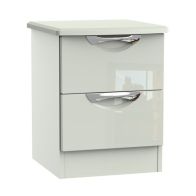 See more information about the Weybourne 2 Drawer Bedroom Bedside Cabinet White