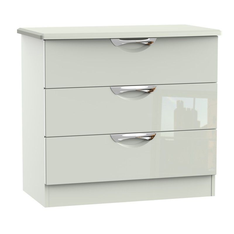 Weybourne Chest of Drawers Off-white 3 Drawers