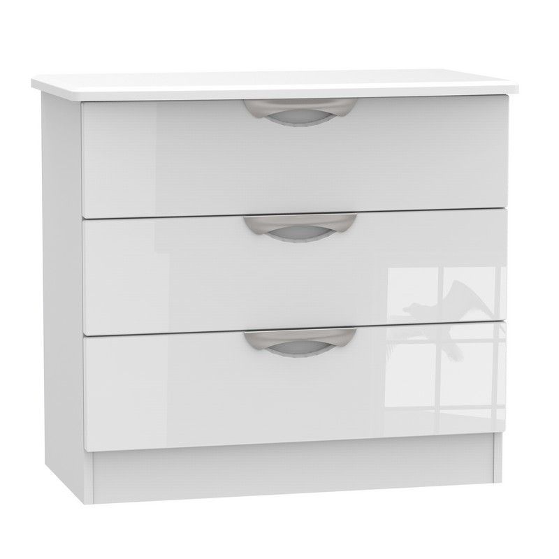 Weybourne Chest of Drawers White 3 Drawers