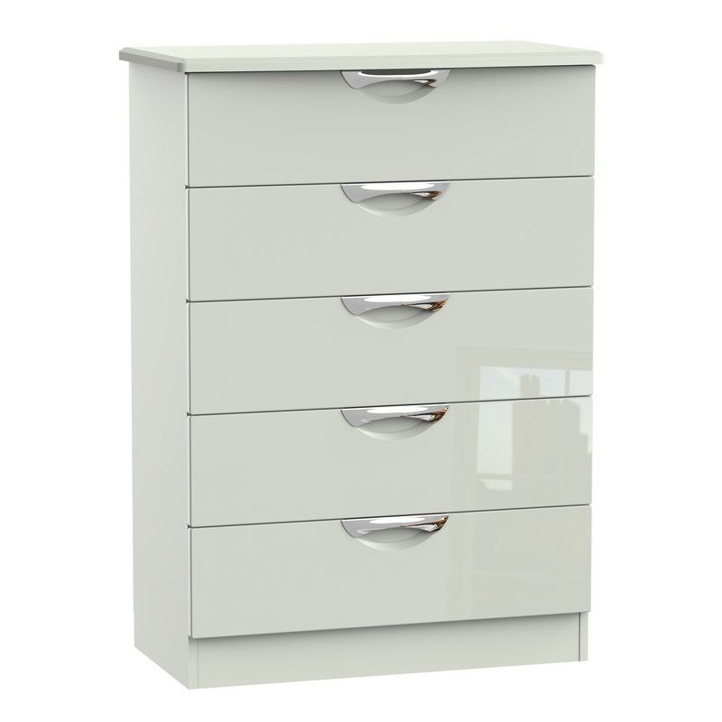 Weybourne Tall Chest of Drawers Off-white 5 Drawers