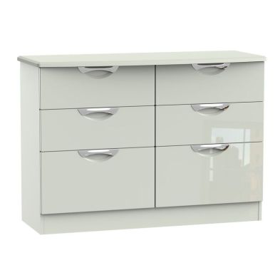 Weybourne Large Chest Of Drawers Off White 6 Drawers