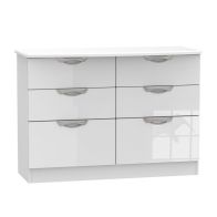 See more information about the Weybourne 6 Drawer Midi Bedroom Chest White Gloss