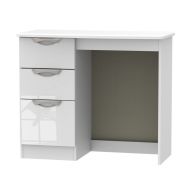 See more information about the Weybourne 3 Drawer Vanity Bedroom Desk White Gloss