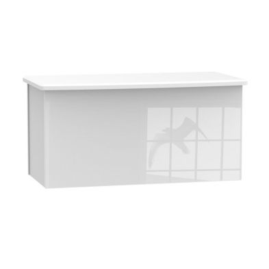 Product photograph of Weybourne Ottoman White 1 Door from QD stores