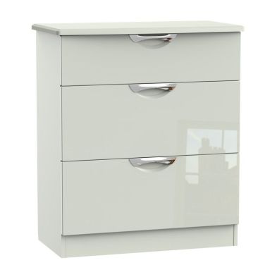 Product photograph of Weybourne Chest Of Drawers Off-white 3 Drawers - 88 5cm from QD stores