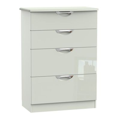 Weybourne Tall Chest Of Drawers Off White 4 Drawers