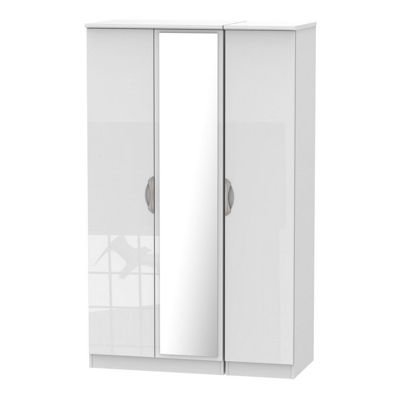 Weybourne Tall Wardrobe White 3 Doors