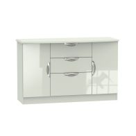 See more information about the Weybourne Large Cupboard Off-white 2 Doors 3 Drawers
