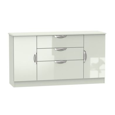 Product photograph of Weybourne Large Sideboard Off-white 2 Doors 3 Drawers from QD stores