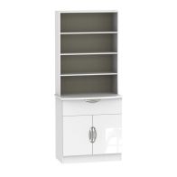 See more information about the Weybourne 1 Drawer 2 Door 4 Shelf Dining Room Dresser White