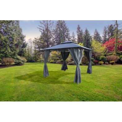 Product photograph of Cambridge Garden Gazebo By Royalcraft With A 2 75 X 2 75m Grey Canopy from QD stores