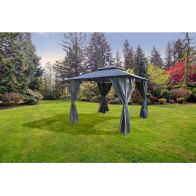 See more information about the Cambridge Garden Gazebo by Royalcraft with a 2.75 x 2.75M Grey Canopy