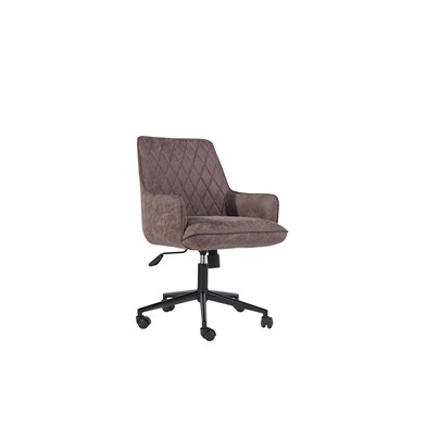 Pair Of Urban Bauhaus Office Chairs Metal Faux Leather Brown