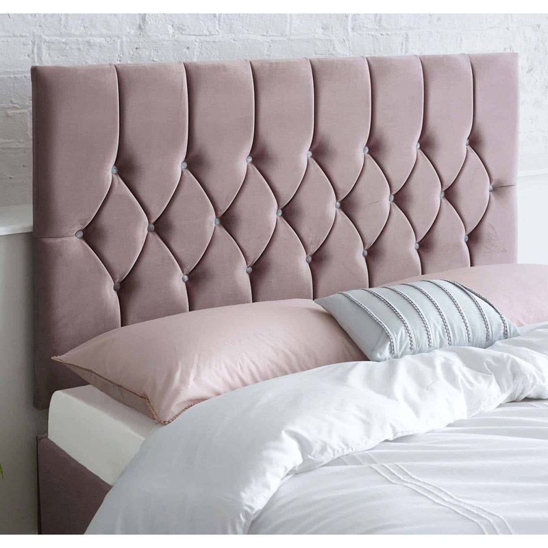 Catherine Lansfield Headboard Pink, What Size Is A Small Double Headboard