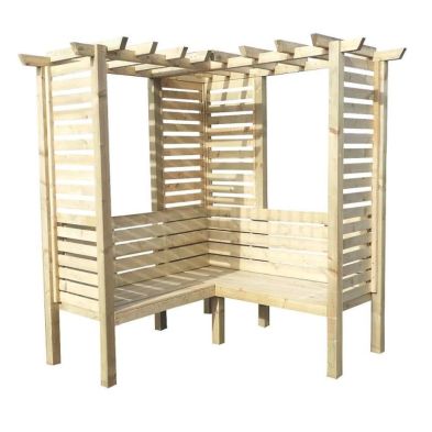 Product photograph of Shire Clematis Pressure Treated Garden Arbour from QD stores