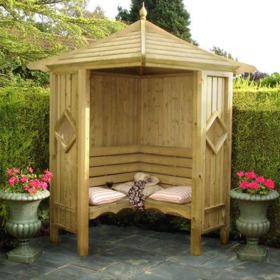 See more information about the Shire Classic Corner Garden Arbour 4' x 4'