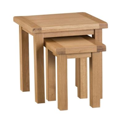 Product photograph of Cotswold Nest Of 2 Tables Oak Natural from QD stores