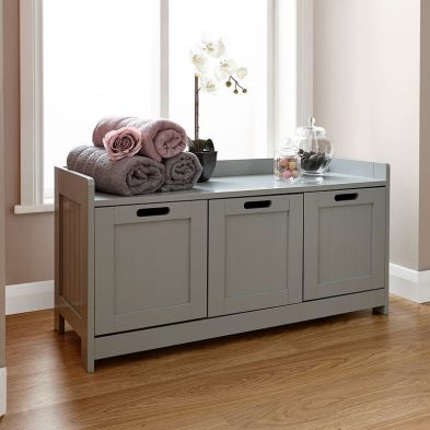 Product photograph of Colonial Cabinet Grey 2 Doors 1 Drawer from QD stores