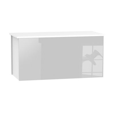 Product photograph of Buxton Ottoman White Grey 1 Door from QD stores