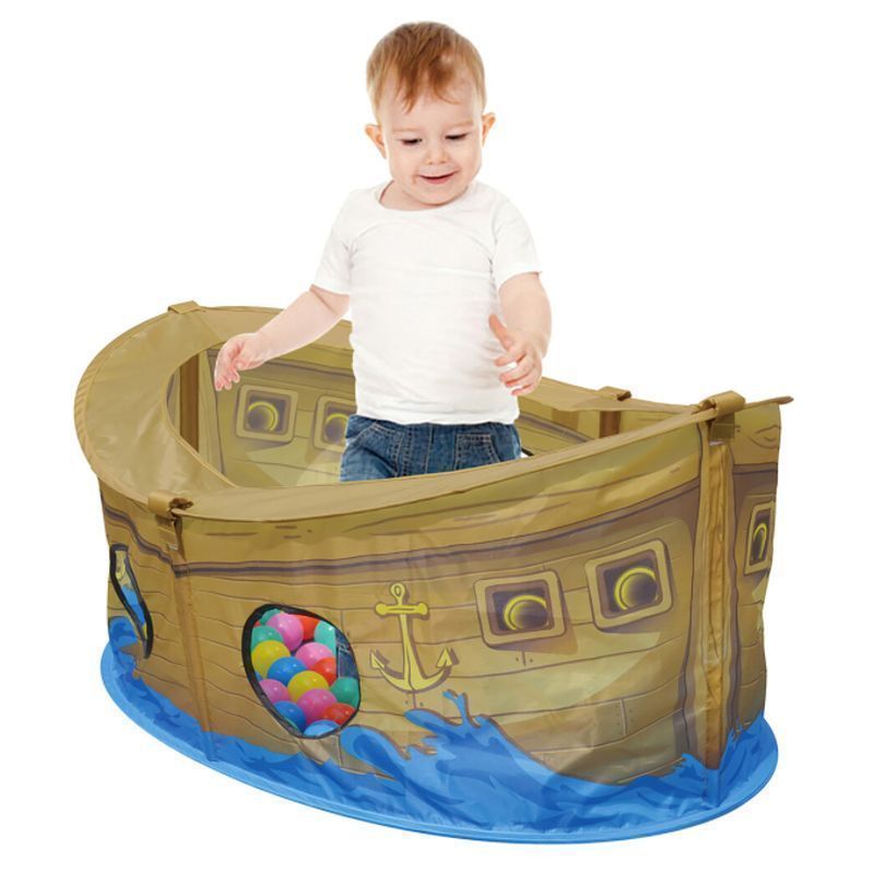 Wensum Pirate Boat Ball Pit Play Tent 50 Multi Coloured Balls
