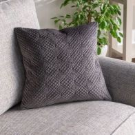 See more information about the Hamilton McBride 45cm x 45cm Charcoal Pleated Cushion