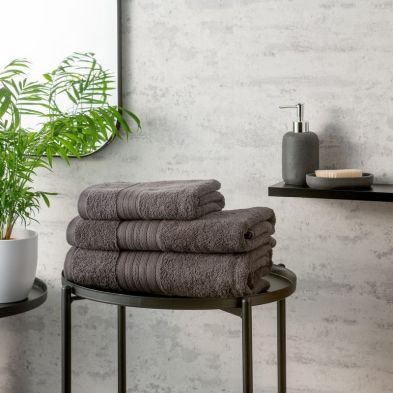 Product photograph of Hamilton Mcbride 50cm X 85cm Charcoal Hand Towel from QD stores