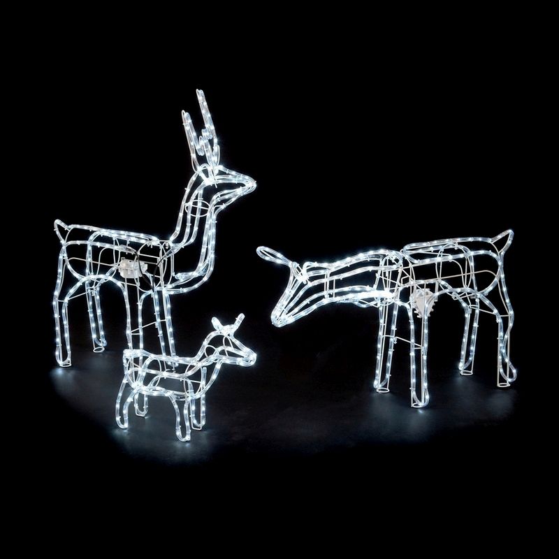 Reindeer Family Rope Light Christmas Decoration