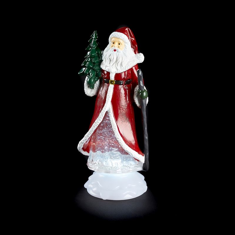 Santa LED Christmas Decoration with Spinning Glitter