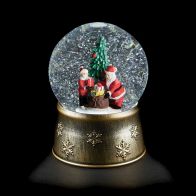 See more information about the Santa Tree Snow Globe LED Christmas Decoration with Spinning Glitter