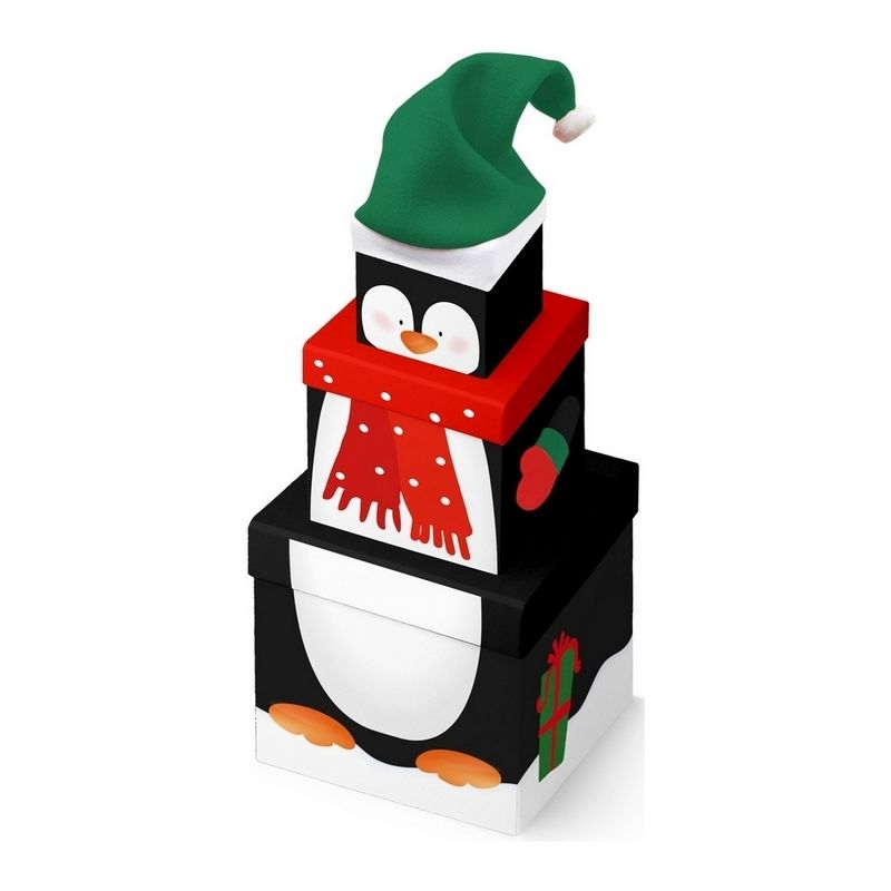 Penguin Christmas Plush Box - 3 Piece