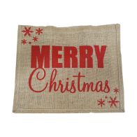 See more information about the Merry Christmas Eco Jute Bag - Red Writing