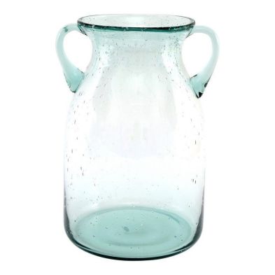 Vase Glass With Bubble Pattern 28cm