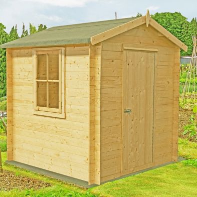 Product photograph of Shire Danbury 9 3 X 8 11 Apex Log Cabin - Premium 19mm Cladding Log Clad from QD stores