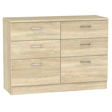 Product photograph of Elmsett Large Chest Of Drawers Natural 6 Drawers from QD stores